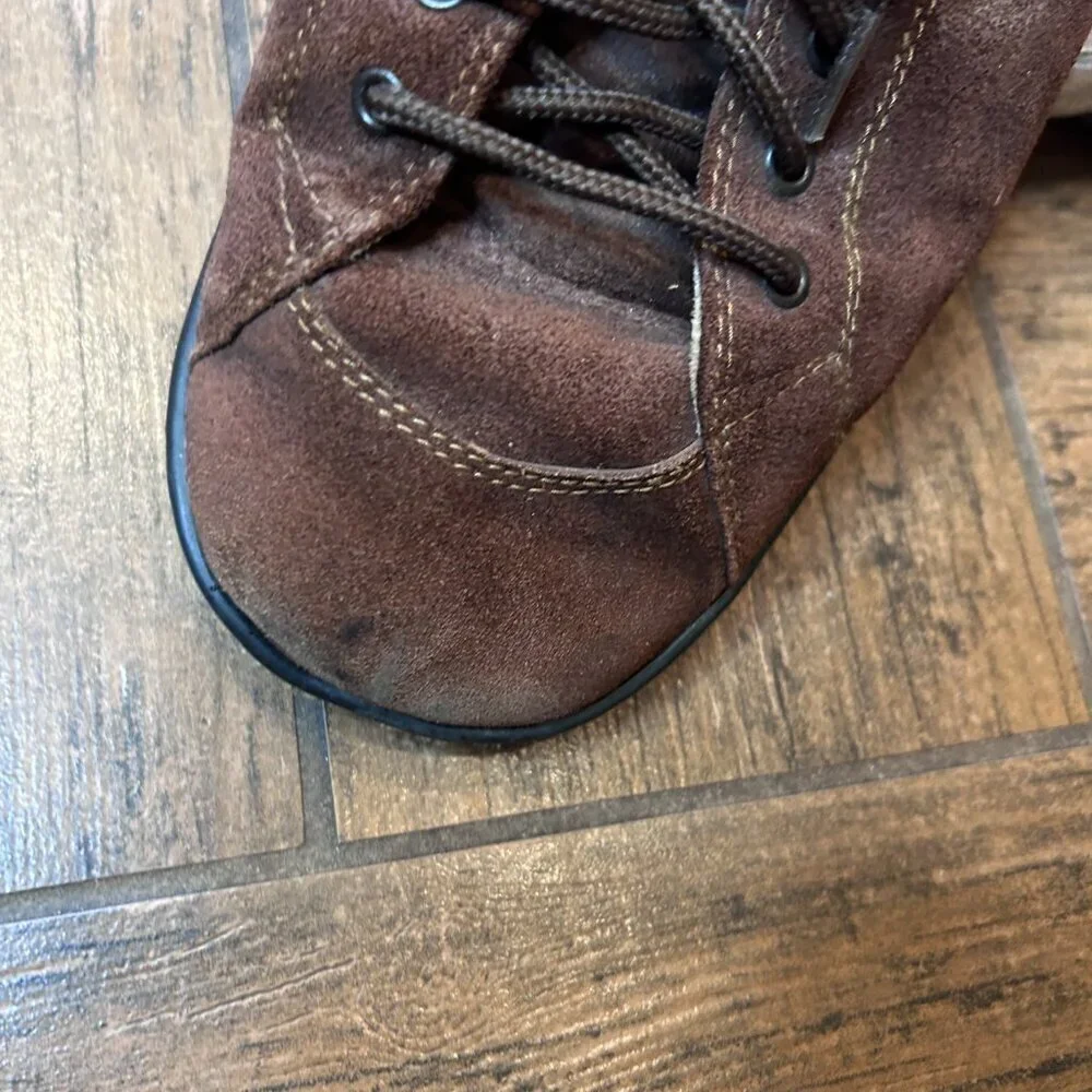 Born Men's Brown Suede Lace Up Casual Shoes Size 12